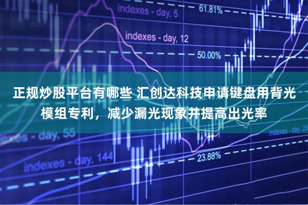 正规炒股平台有哪些 汇创达科技申请键盘用背光模组专利，减少漏光现象并提高出光率